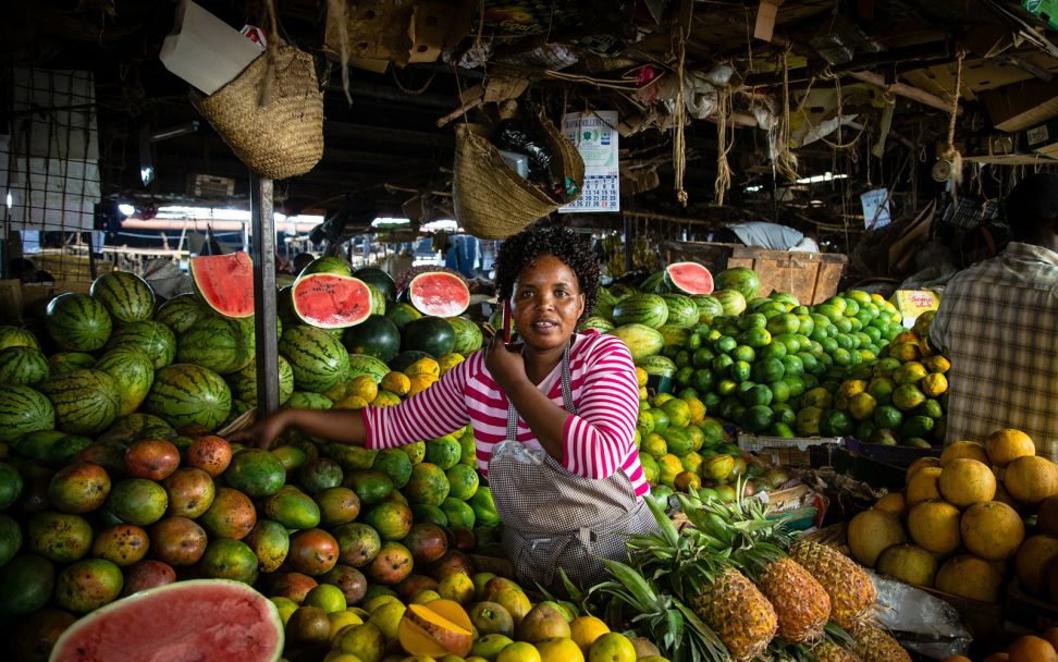 Marktstand in Nairobi, Kenia